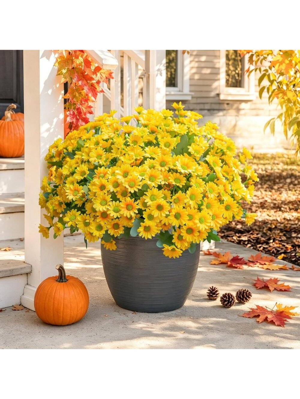 New Daisy Artificial Flowers for Outdoors Fall Autumn Decoration - Picture 3 of 6